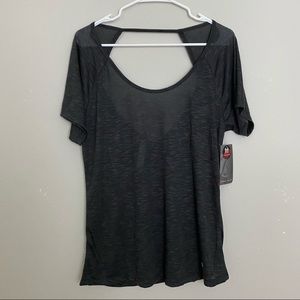 BALLY TOTAL FITNESS Grey Athletic Top